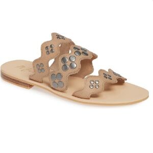 Matisse Wide Eyed taupe leather three strap sandal
